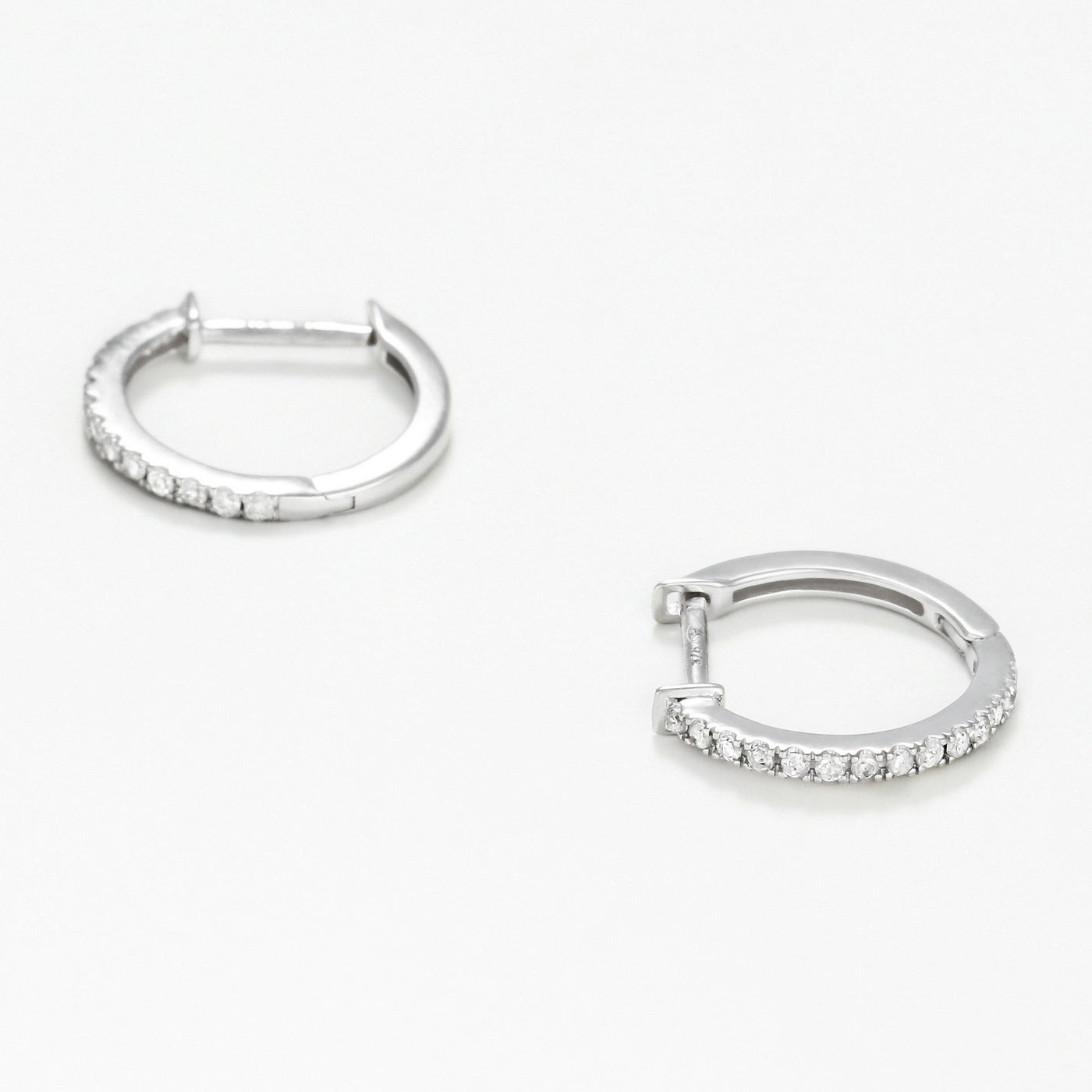 Boucles D'Oreilles "Sofia" D0,13/28 - Or Blanc 375/1000