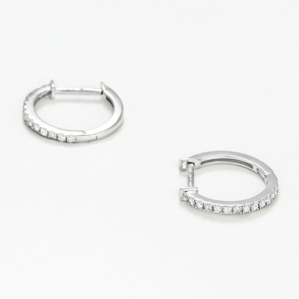 Boucles D'Oreilles "Sofia" D0,13/28 - Or Blanc 375/1000