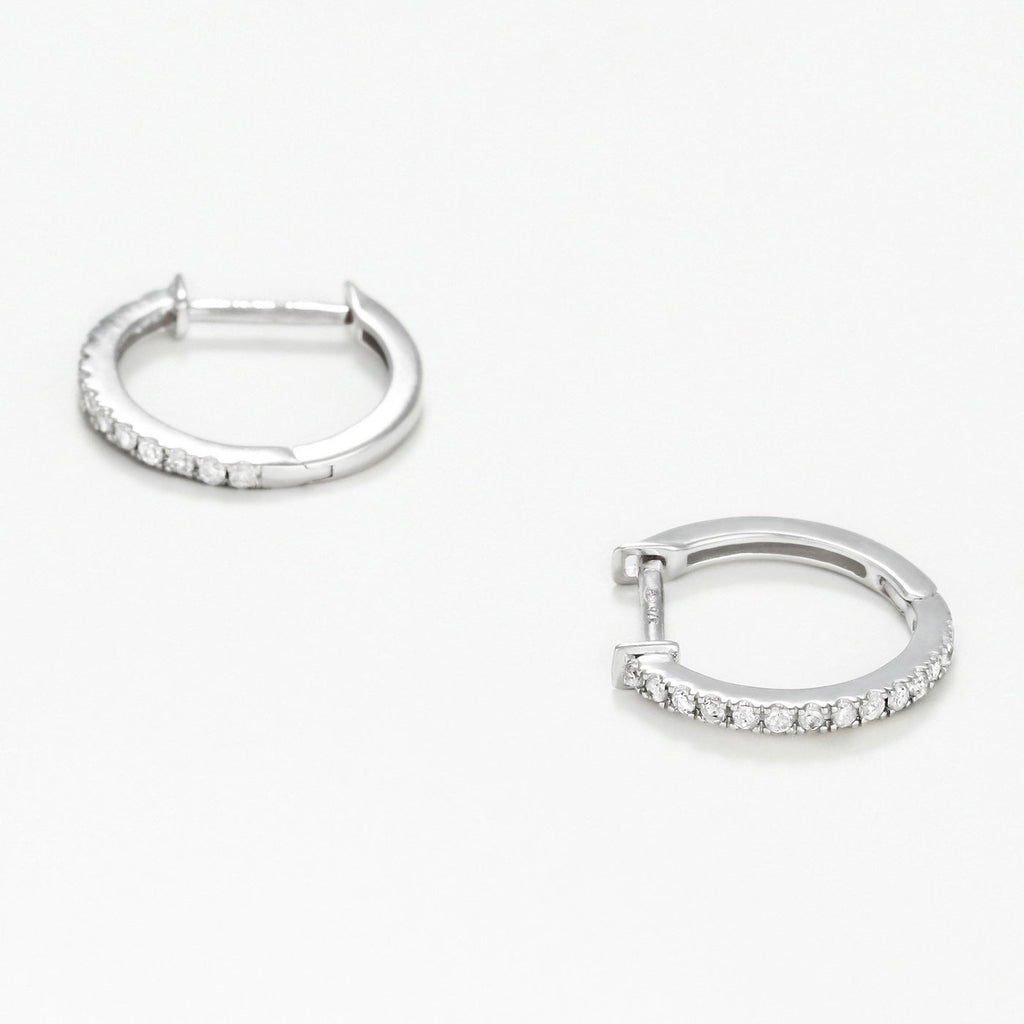 Boucles D'Oreilles "Sofia" Diamants 0,13/28 - Or Blanc 375/1000