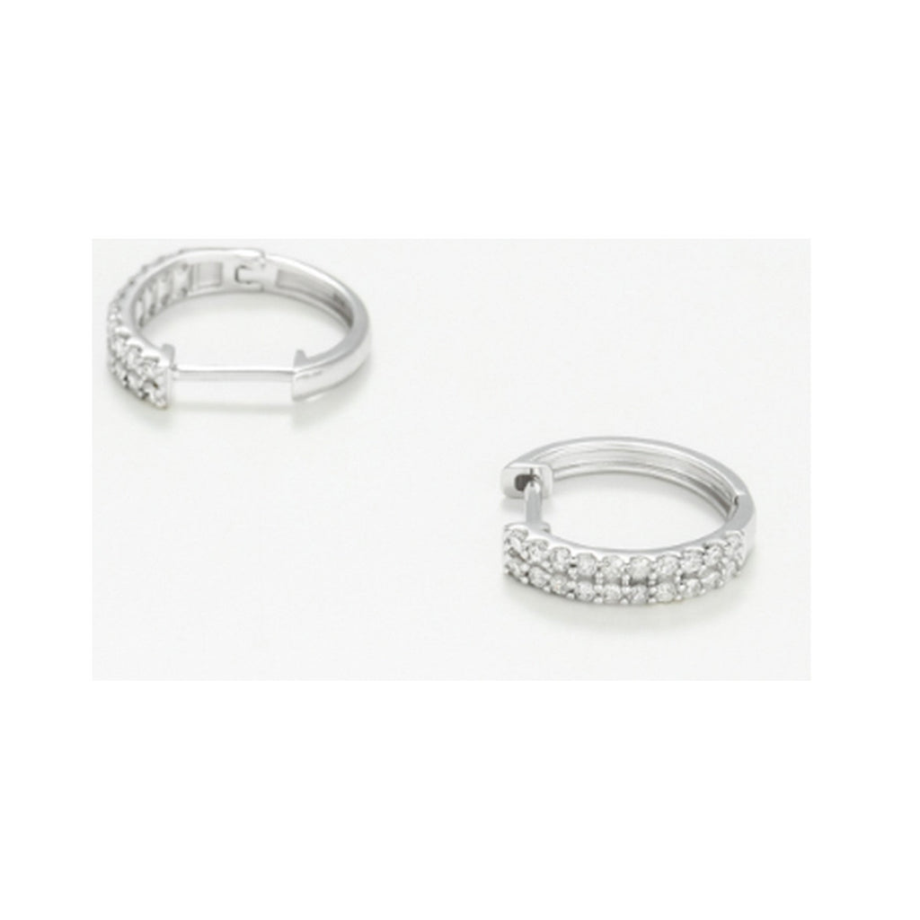 Boucles D'Oreilles "Isabella" D0,26/40 - Or Blanc 375/1000