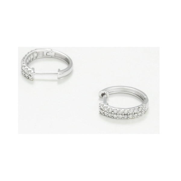Boucles D'Oreilles "Isabella" D0,26/40 - Or Blanc 375/1000