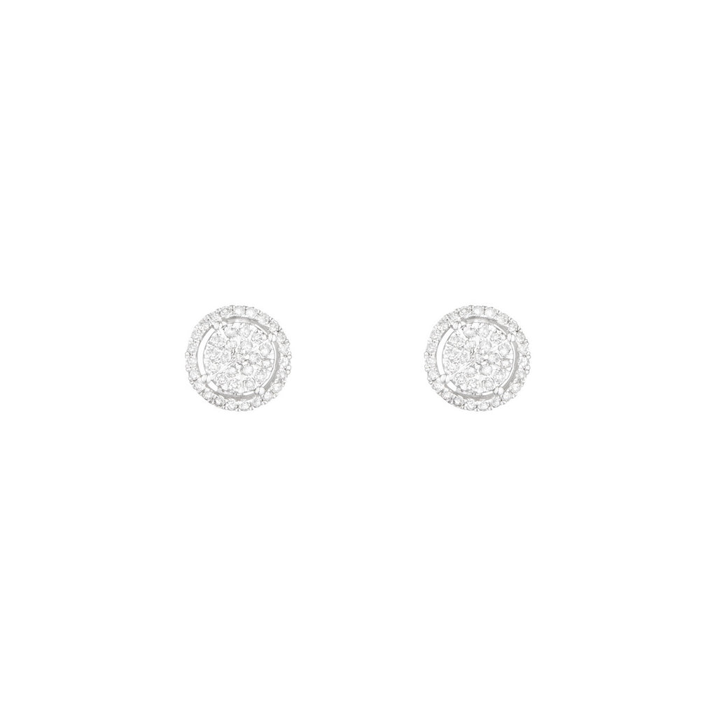 Boucles D'Oreilles "Majestic" D0,35/84 - Or Blanc 375/1000