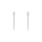 Boucles D'Oreilles "Pendants Velours" Diamants 0,20/38 - Or Blanc 375/1000
