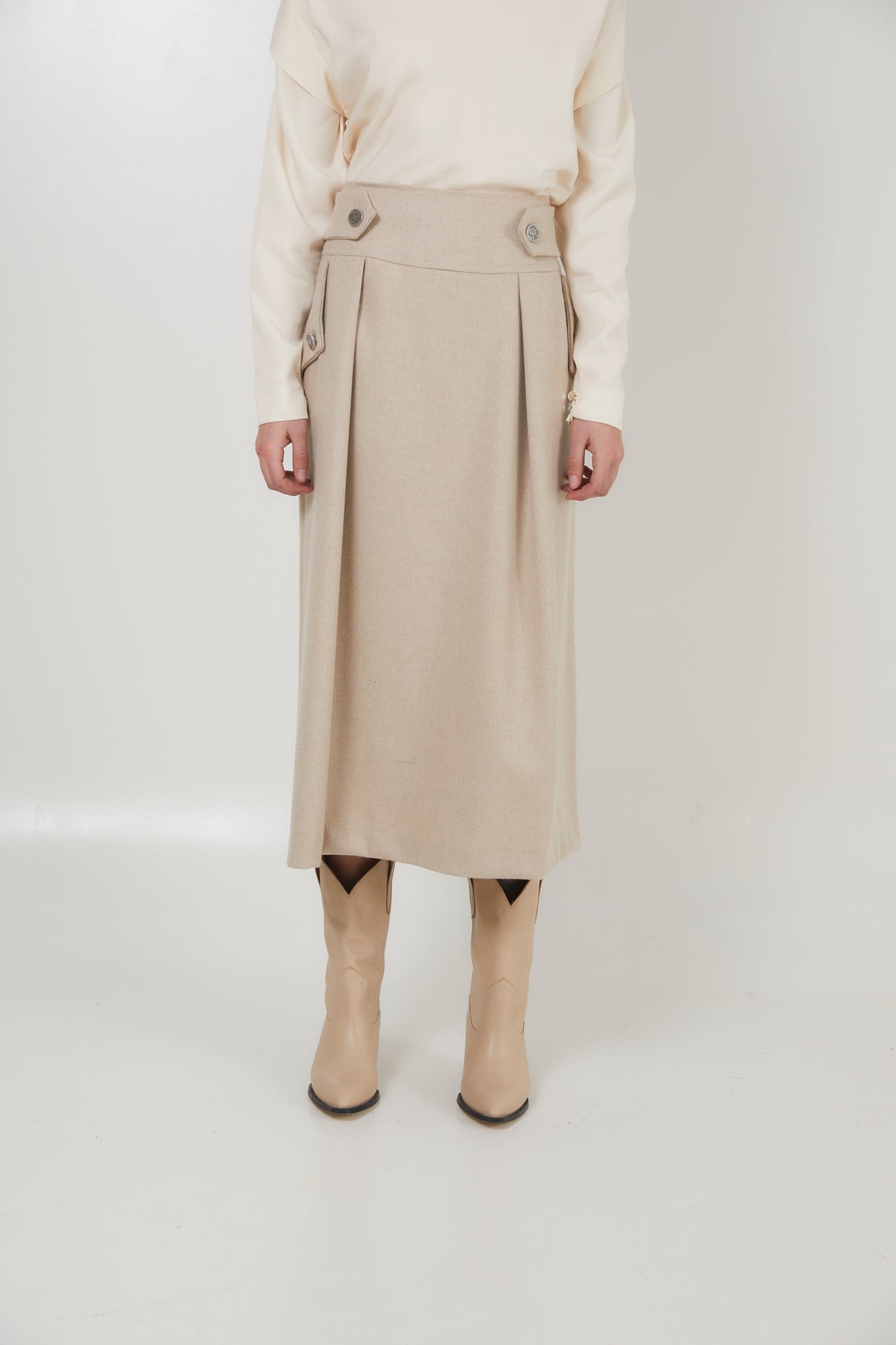 Jupe Autriche Flanelle Sable