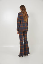 Pantalon Eighties Écosse Bleu