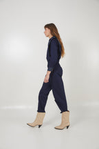 Combinaison Fonti Rayé Denim Bleu