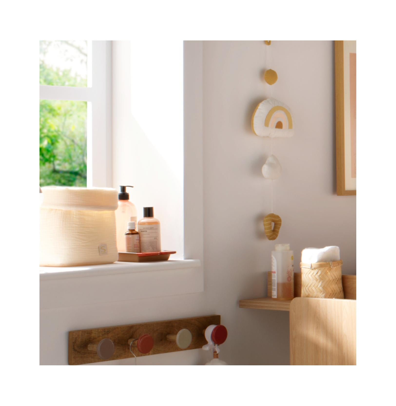 Panière De Rangement En Double Gaze De Coton