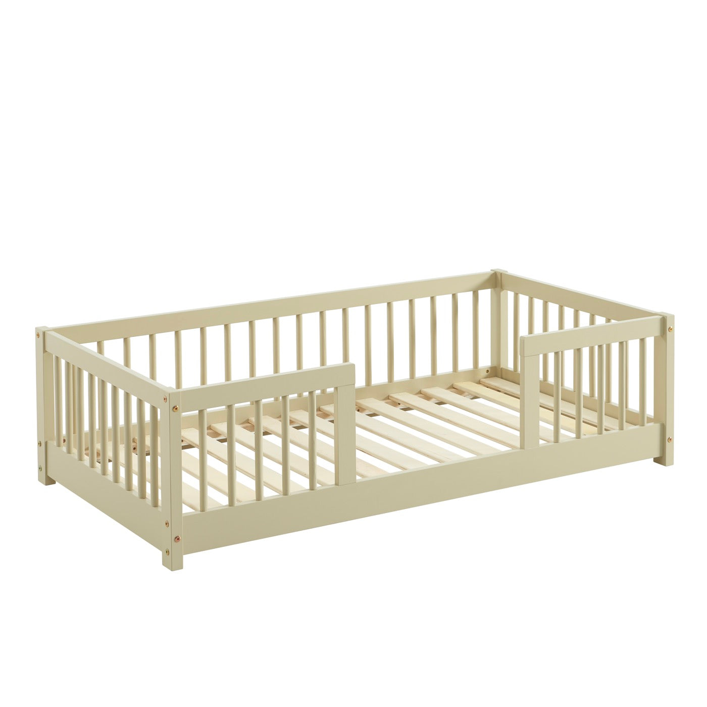 Eden - Lit Enfant Avec Barrières - Pin Massif Beige