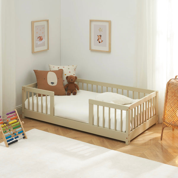 Eden - Lit Enfant Avec Barrières - Pin Massif Beige