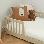 Eden - Lit Enfant Avec Barrières - Pin Massif Beige
