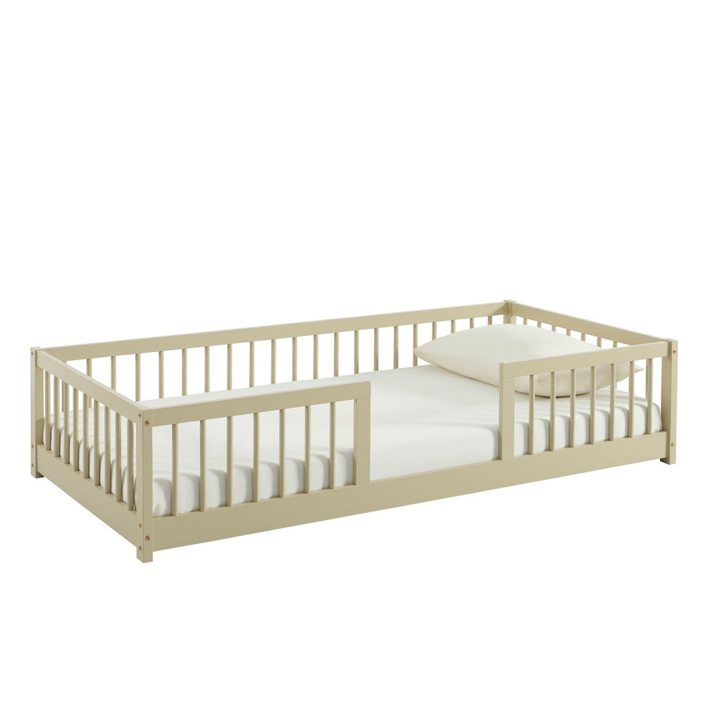 Eden - Lit Enfant Avec Barrières - Pin Massif Beige