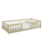 Eden - Lit Enfant Avec Barrières - Pin Massif Beige