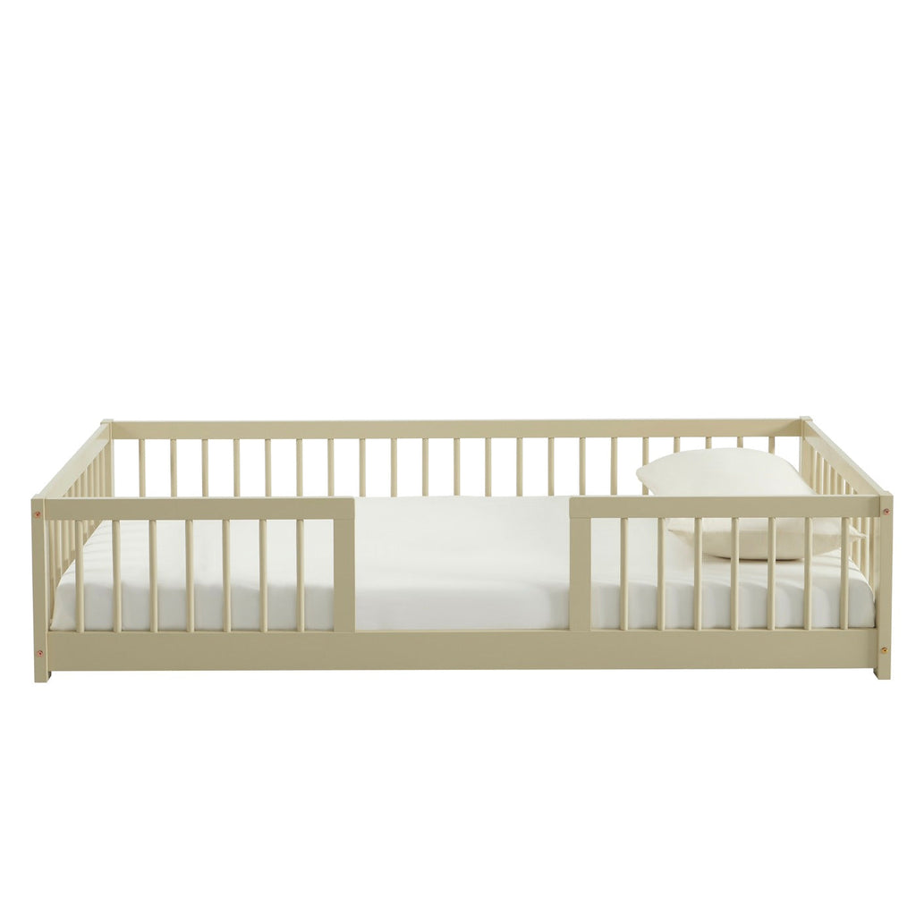 Eden - Lit Enfant Avec Barrières - Pin Massif Beige