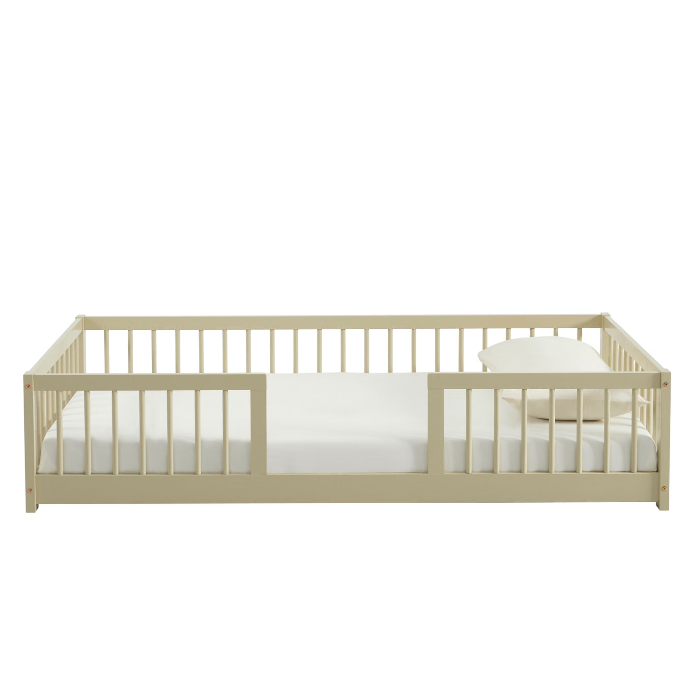 Eden - Lit Enfant Avec Barrières - Pin Massif Beige