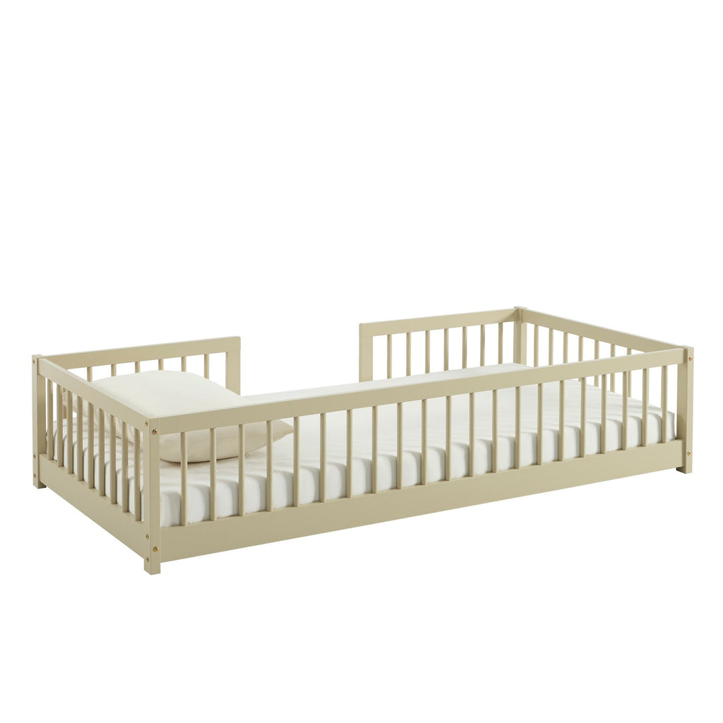 Eden - Lit Enfant Avec Barrières - Pin Massif Beige