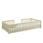 Eden - Lit Enfant Avec Barrières - Pin Massif Beige