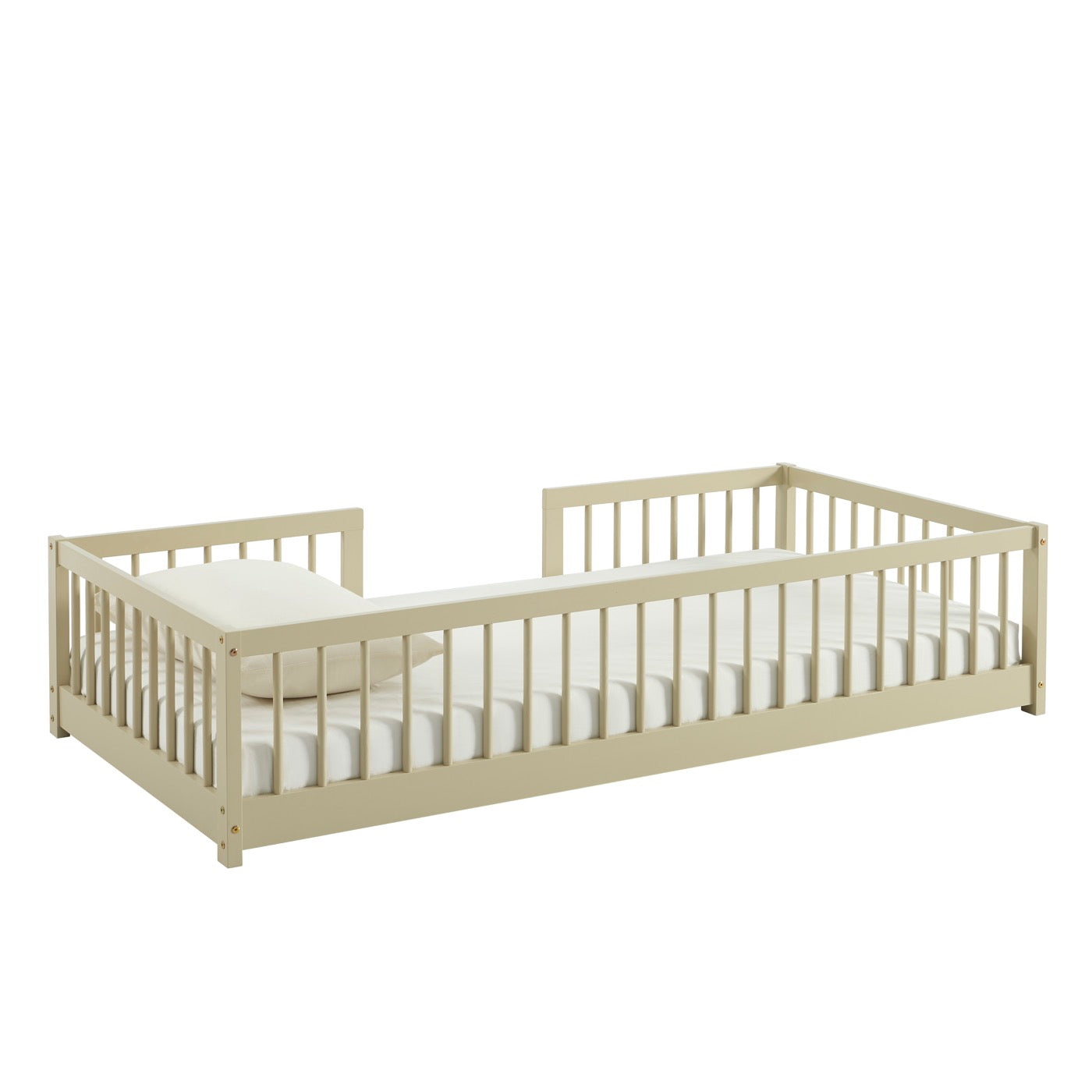 Eden - Lit Enfant Avec Barrières - Pin Massif Beige