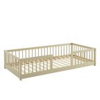 Eden - Lit Enfant Avec Barrières - Pin Massif Beige