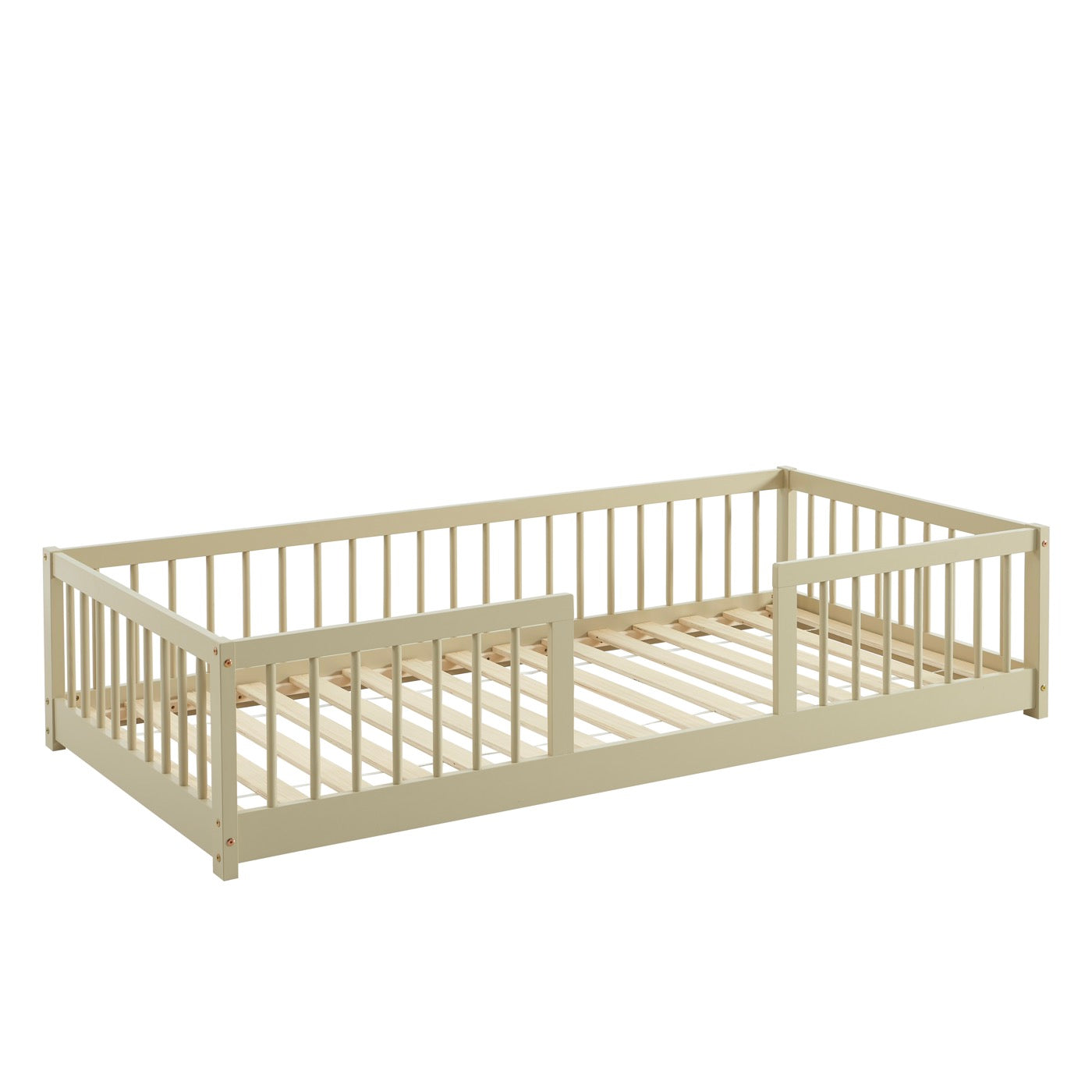 Eden - Lit Enfant Avec Barrières - Pin Massif Beige