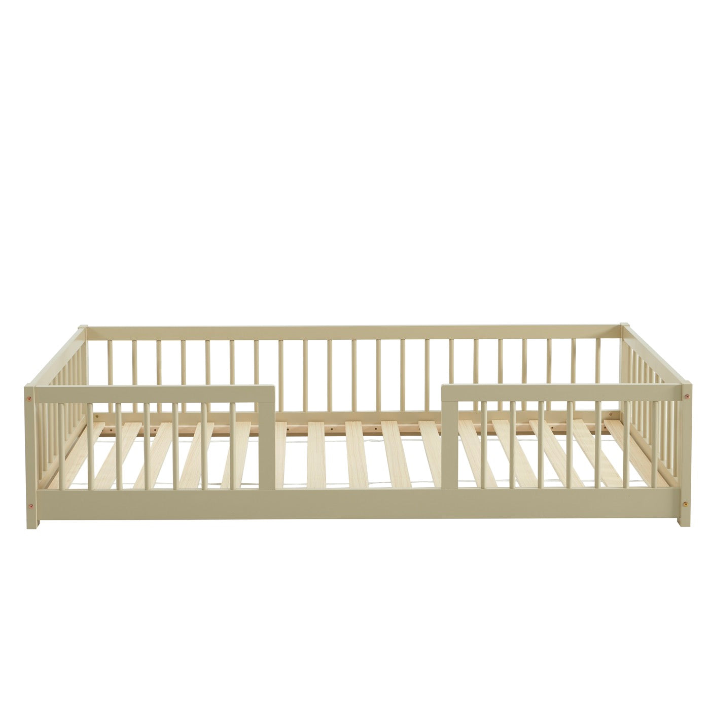 Eden - Lit Enfant Avec Barrières - Pin Massif Beige