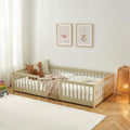 Eden - Lit Enfant Avec Barrières - Pin Massif Beige