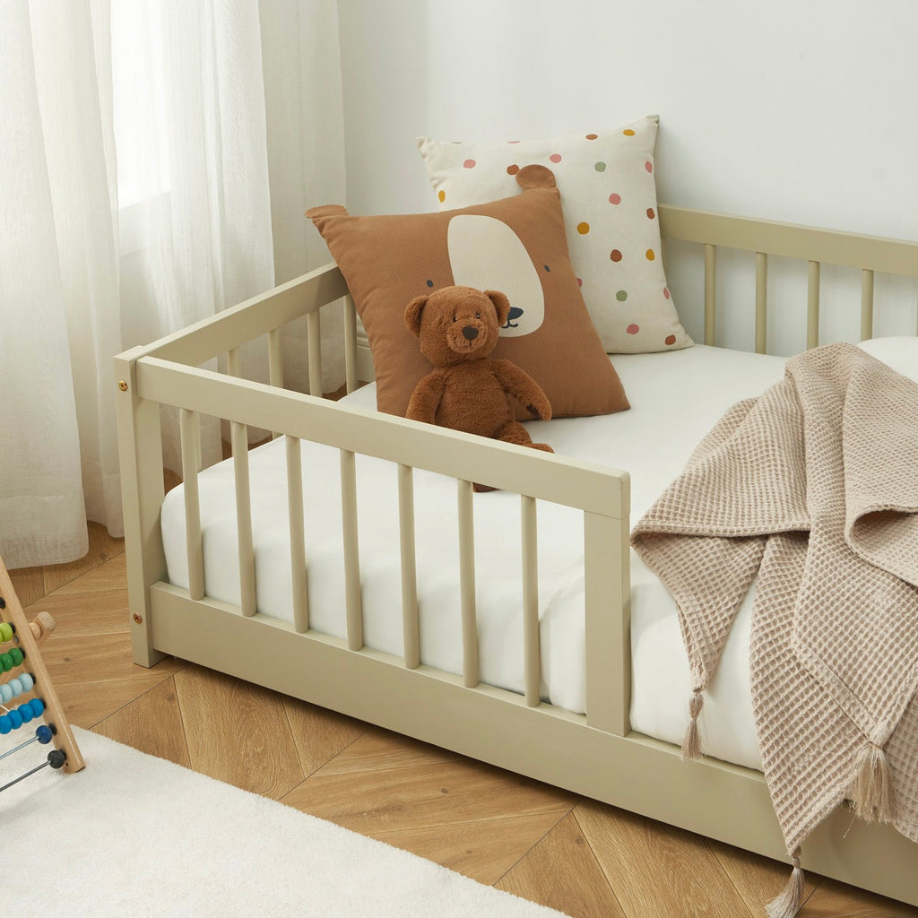 Eden - Lit Enfant Avec Barrières - Pin Massif Beige