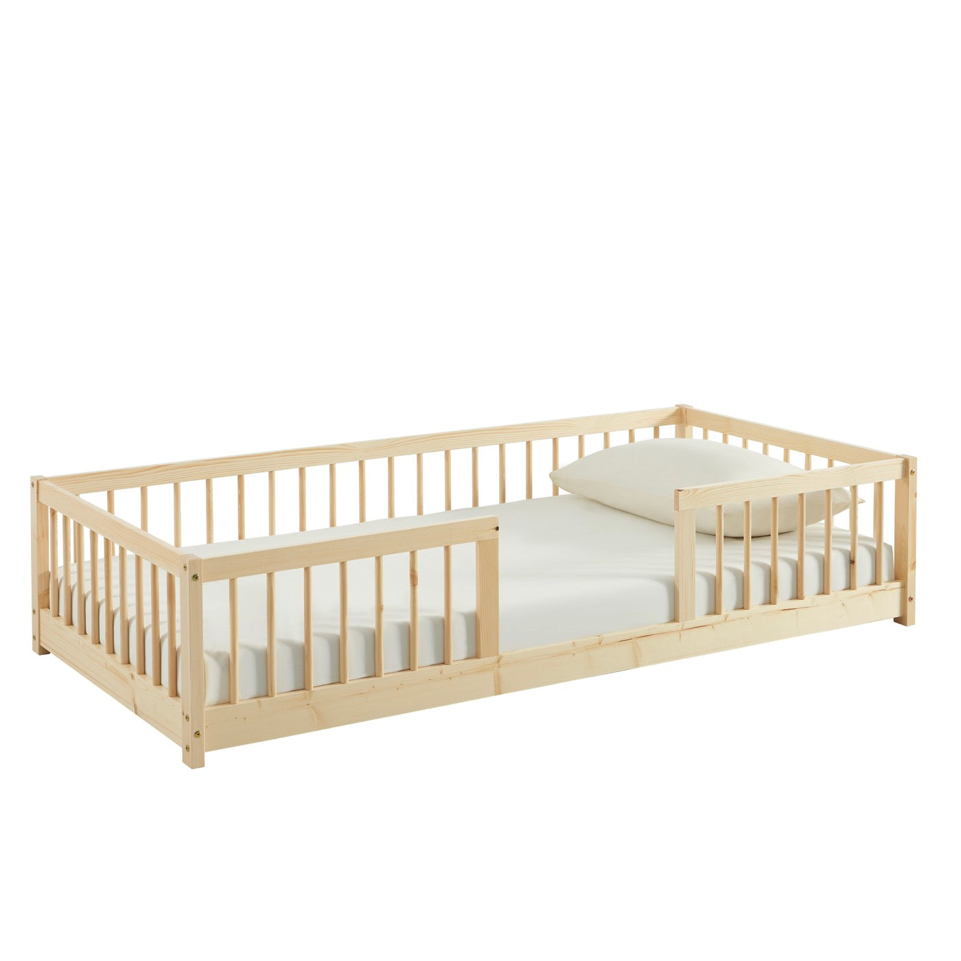 Eden - Lit Enfant Avec Barrières - Pin Massif