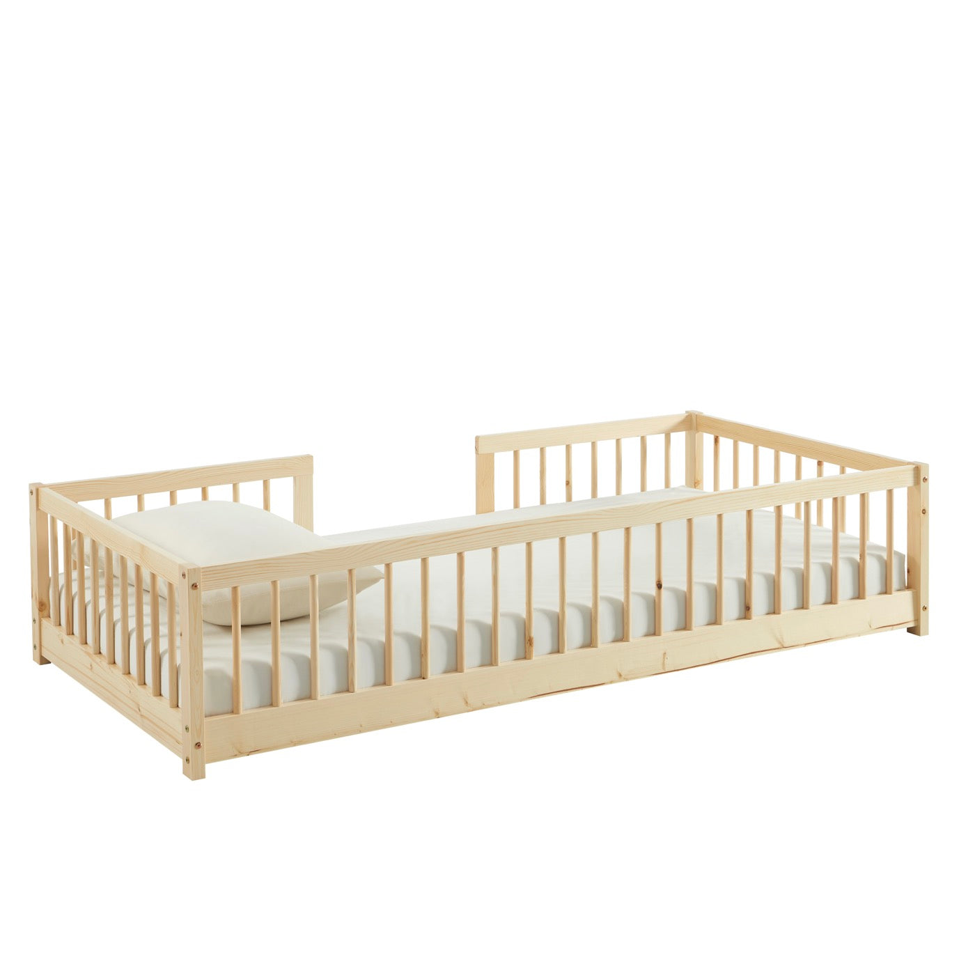 Eden - Lit Enfant Avec Barrières - Pin Massif