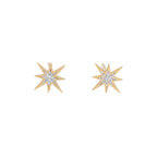 Boucles D'Oreilles "Mon Étoile" - Or Jaune 375/1000 Et Zirconium