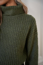 Pull Col Roulé Jules - Kaki