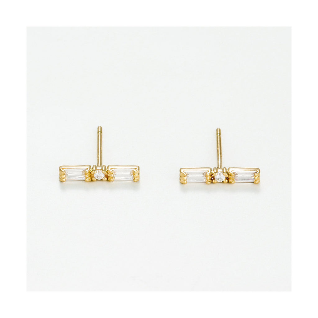 Boucle D'Oreilles "Léa" - Or Jaune 375/1000 Et Zirconium