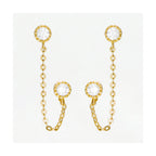 Bijou D'Oreille "Lise" - Or Jaune 375/1000 Et Zirconium