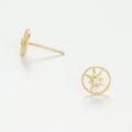 Boucle D'Oreilles "Découverte" - Or Jaune 375/1000 Et Zirconium