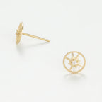 Boucle D'Oreilles "Découverte" - Or Jaune 375/1000 Et Zirconium