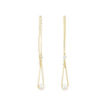 Boucle D'Oreilles "Apollo Pearl"Or Jaune 375/1000 Et Zirconium