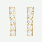 Boucle D'Oreilles "Arianne"Or Jaune 375/1000 Et Zirconium