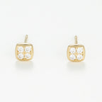 Boucle D'Oreilles "Amélie" - Or Jaune 375/1000 Et Zirconium