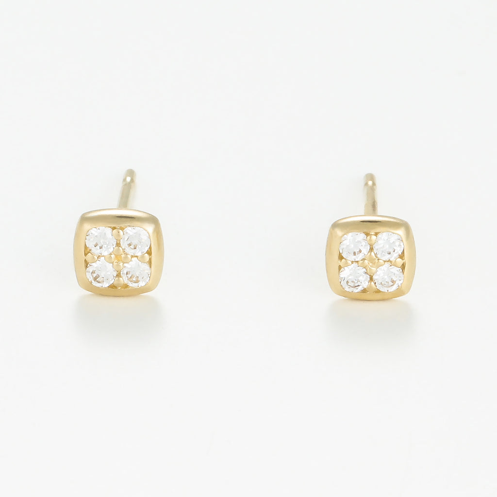 Boucle D'Oreilles "Amélie" - Or Jaune 375/1000 Et Zirconium