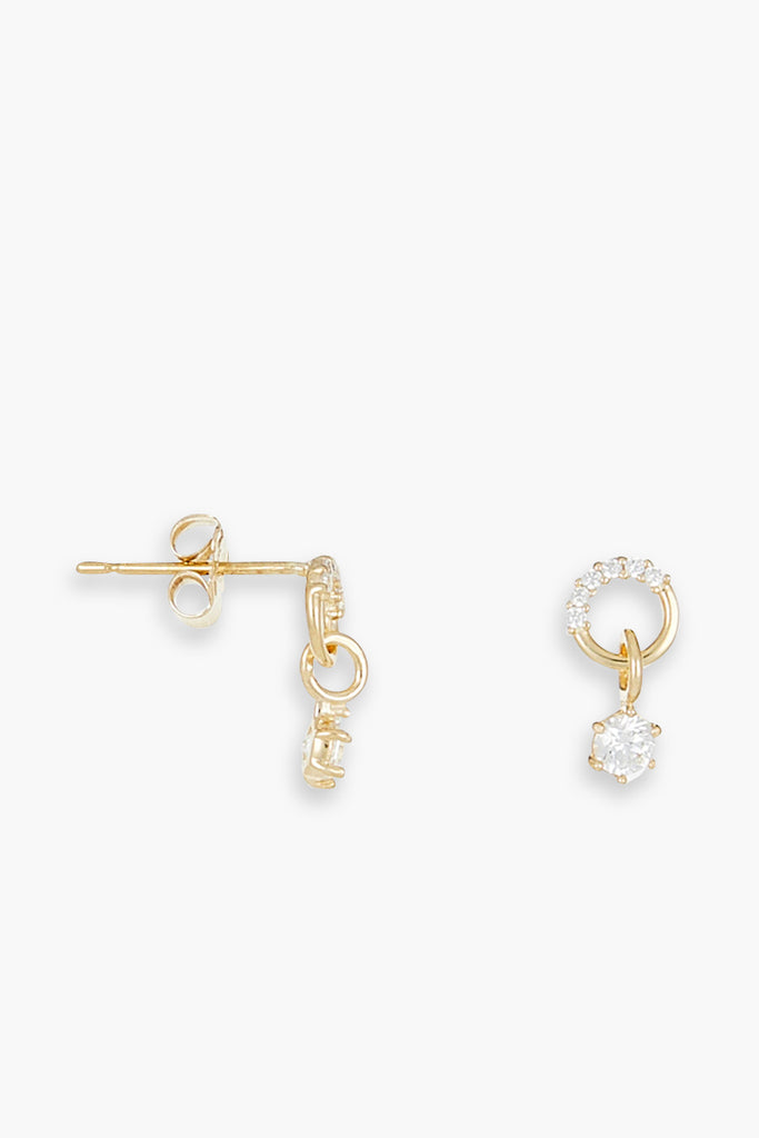 Boucle D'Oreilles "Leo" - Or Jaune 375/1000 Et Zirconium