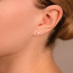 Boucles D'Oreilles "My Pearl" Or Blanc 375/1000 Perles Blanches