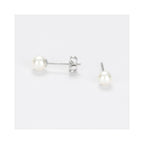Boucles D'Oreilles "My Pearl" Or Blanc 375/1000 Perles Blanches
