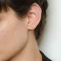 Boucle D'Oreilles "Rox" - Or Jaune 375/1000 Et Zirconium