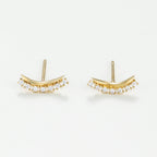 Boucle D'Oreilles "Rox" - Or Jaune 375/1000 Et Zirconium