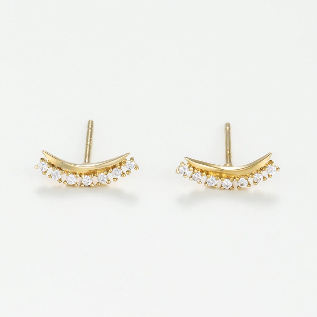 Boucle D'Oreilles "Rox" - Or Jaune 375/1000 Et Zirconium