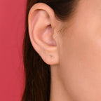 Boucle D'Oreilles "Brigitte" - Or Jaune 375/1000 Et Zirconium