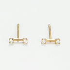 Boucle D'Oreilles "Brigitte" - Or Jaune 375/1000 Et Zirconium