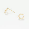 Boucle D'Oreilles "Ismene" - Or Jaune 375/1000 Et Zirconium