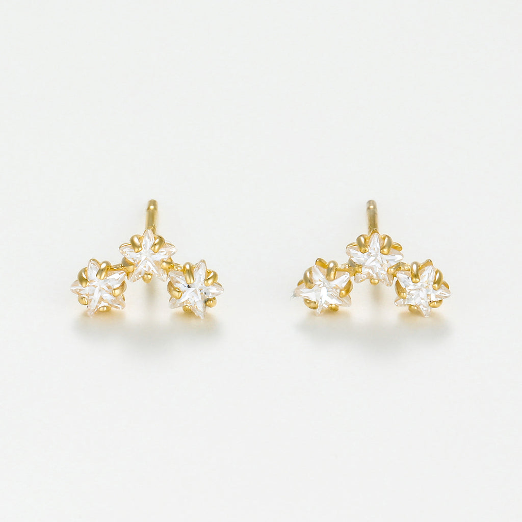 Boucle D'Oreilles "Abby" - Or Jaune 375/1000 Et Zirconium