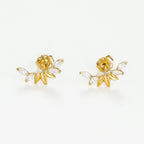 Boucle D'Oreilles "Harmonie" - Or Jaune 375/1000 Et Zirconium