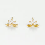 Boucle D'Oreilles "Clarisse" - Or Jaune 375/1000 Et Zirconium